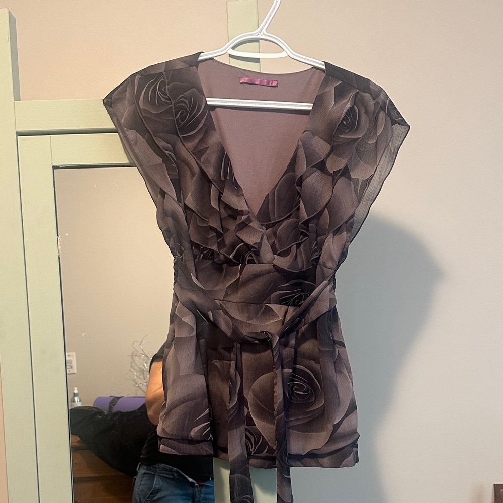 Smart Set Brown Floral Blouse